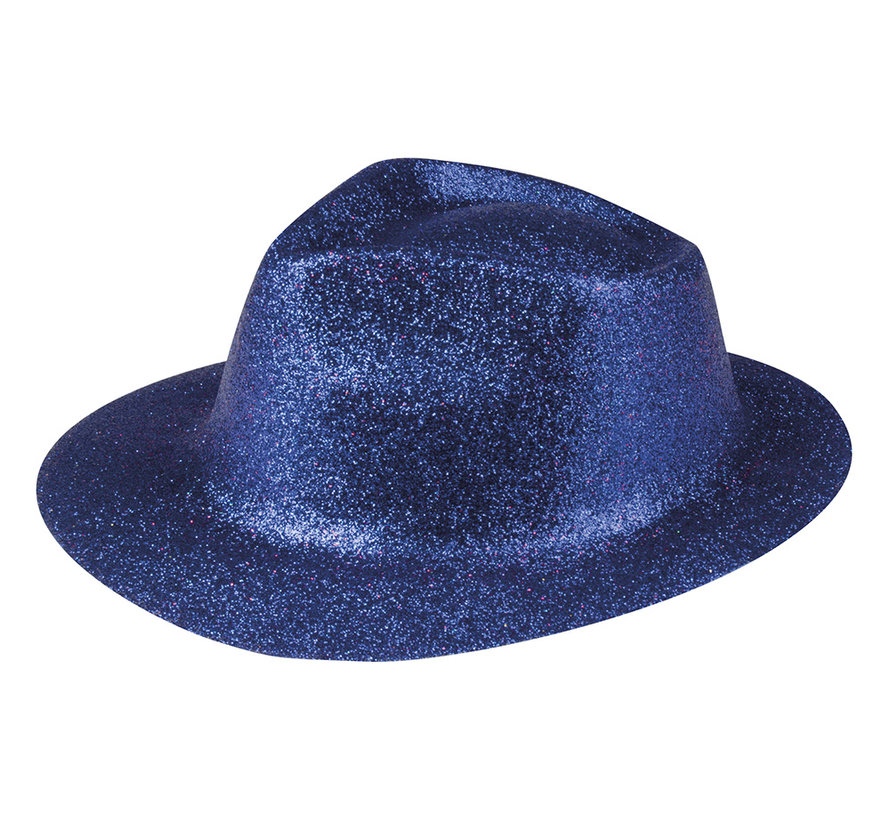 Blauw glitter hoedje