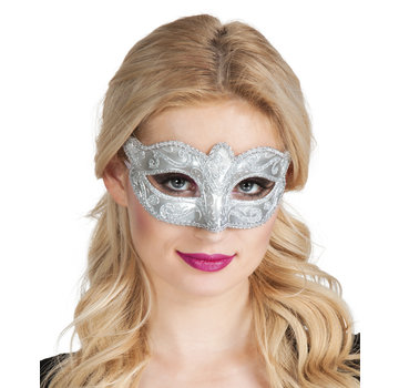 Goedkoop Venetiaans masker zilver kleurig