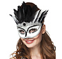 Dames Venetiaanse Oogmasker met veren