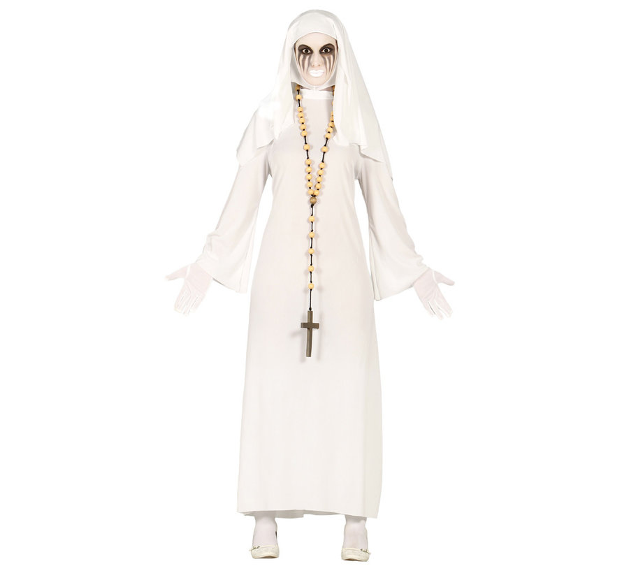 Nonnen jurk  wit habijt