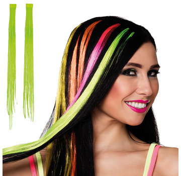 Neon groen  hair extension