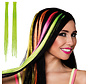 Neon groen  hair extension clip in