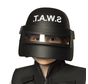 Zwarte S.W.A.T helm voor kinderen