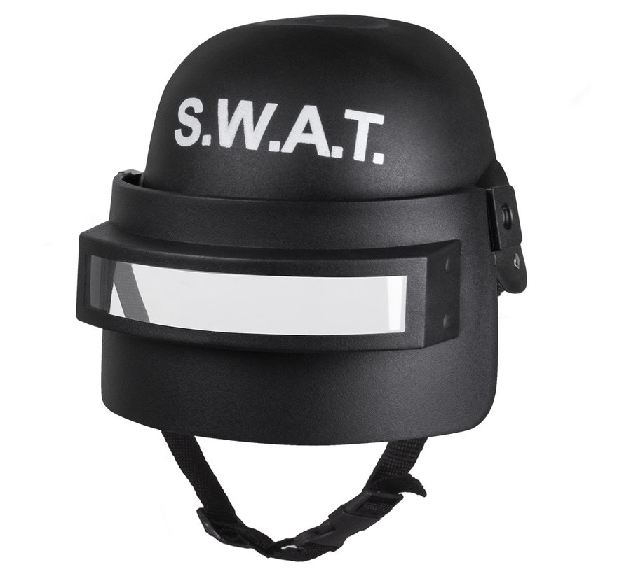 Zwarte S.W.A.T helm voor kinderen