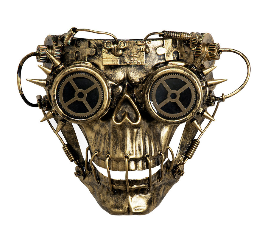 Steampunk skull masker man