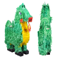 Papieren draak piñata groen