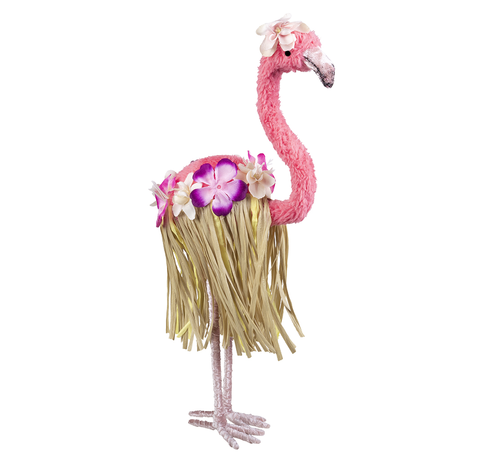Shilling bon zondag Flamingo Decoratie met hawaii rok - Partycorner.nl