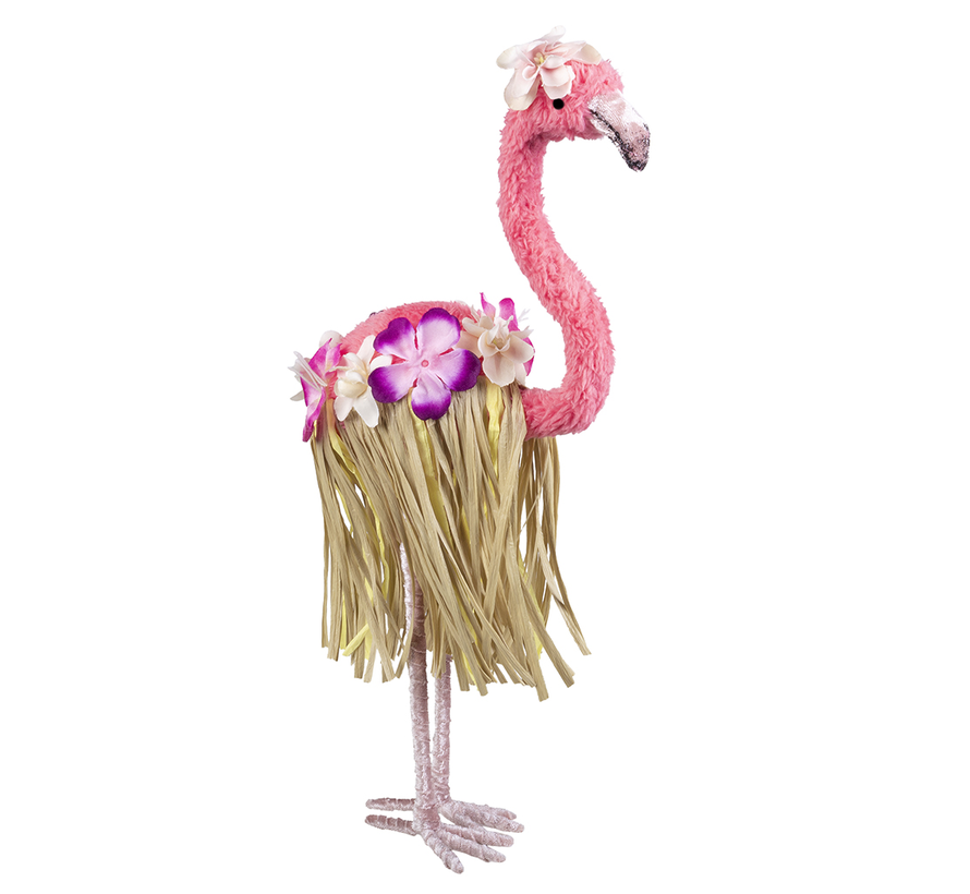 Flamingo Decoratie met hawaii rok