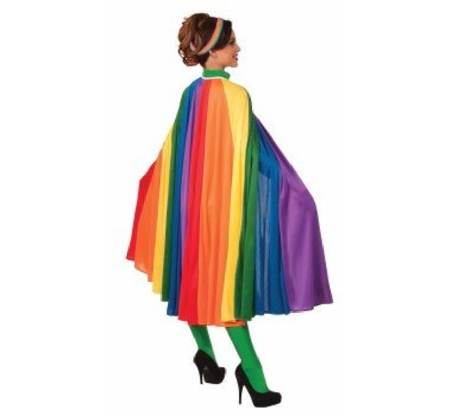 Uni sex cape regenboog