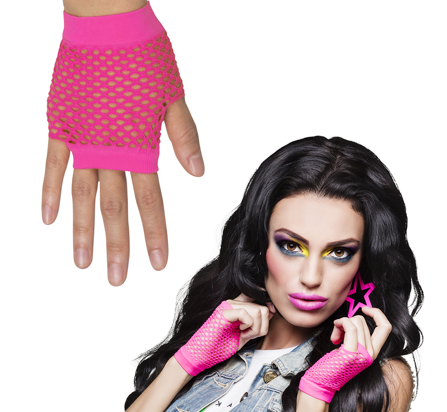 Roze handschoenen vingerloos kopen