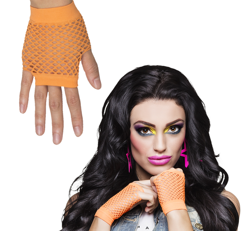 Oranje handschoenen vingerloos kopen