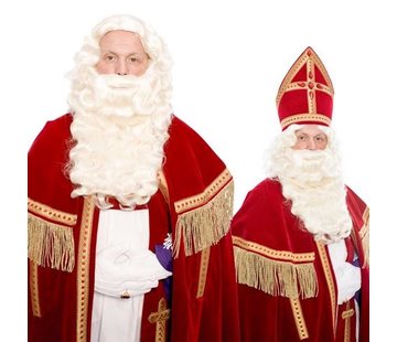 Sinterklaas baard  met losse krulsnor