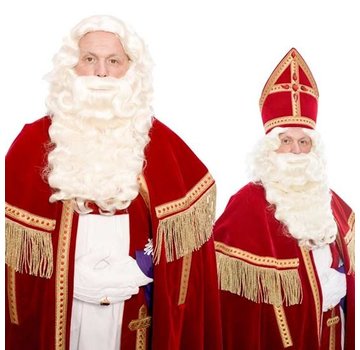 Sinterklaas baard  met losse krulsnor