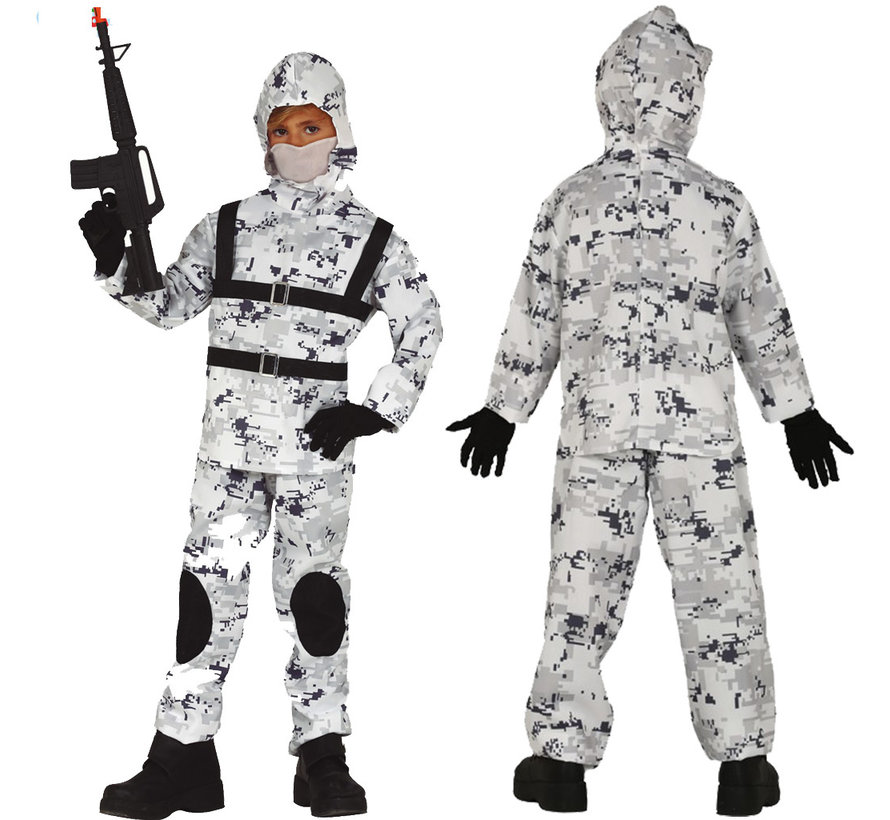 Camouflage leger kostuum kind