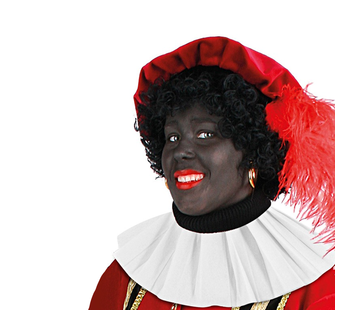 Zwarte piet kraag wit papier