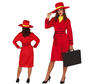 Rood detective kostuum dames