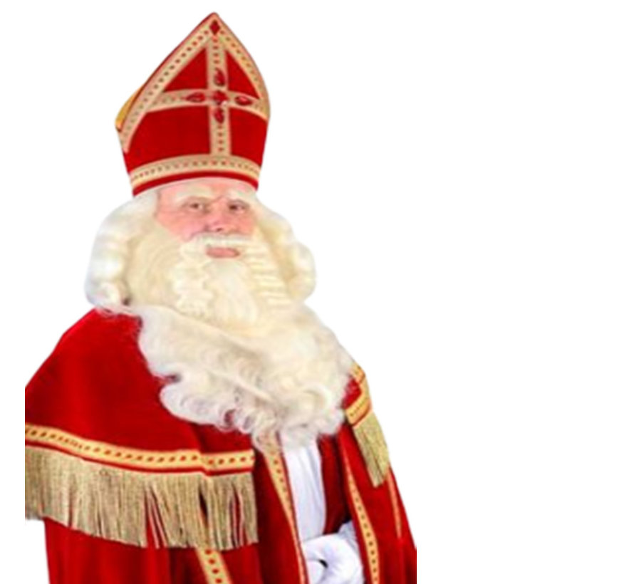 Sinterklaas baardstel buffelhaar luxe tule