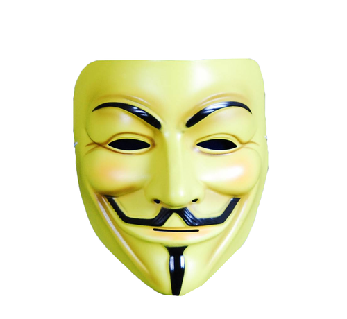 Masker V for Vendetta - Geel