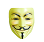 Masker V for Vendetta - Geel