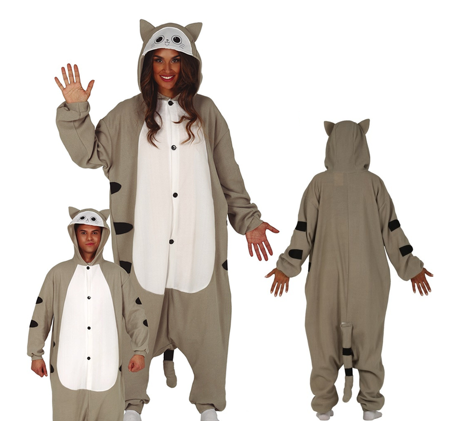 Kat onesie volwassenen uniseks