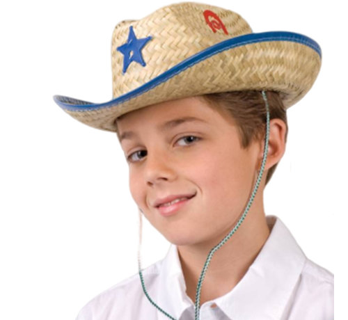 Kinder Cowboy hoed  van stro