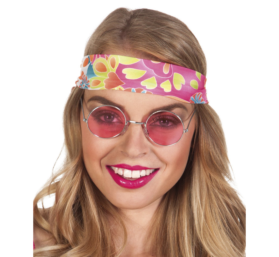 Hippie bril roze