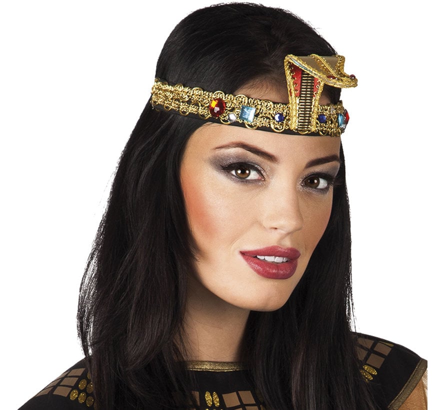 Egyptische  haarband met strass stenen