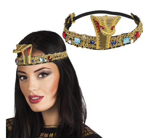 Egyptische  haarband met strass stenen