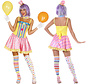 Dames  pink clown kostuum