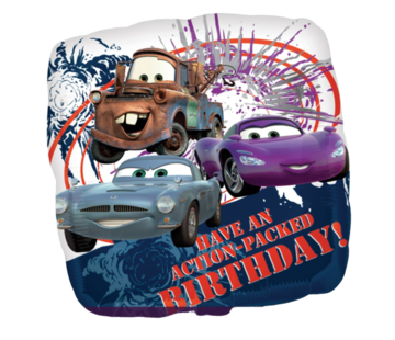 Folieballon Cars "Have an action-packed Birthday"