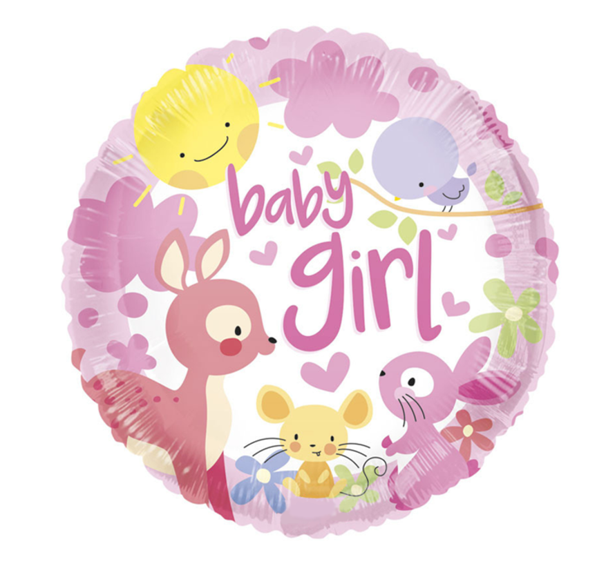 Roze baby ballon girl