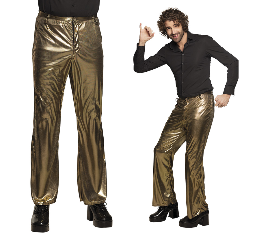 Disco broek goud kleurig