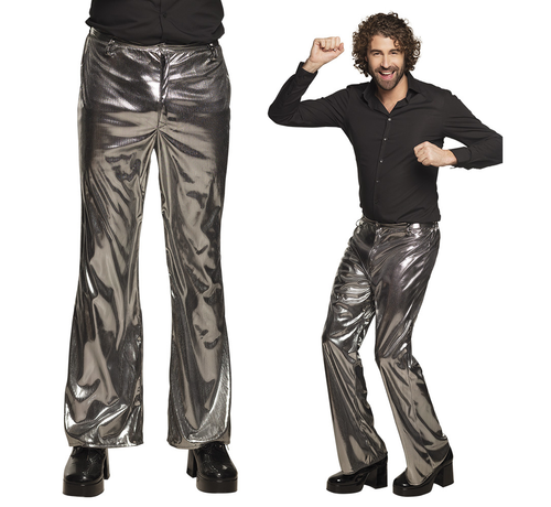 Disco broek zilver