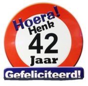 Leeftijd huldeschild met naam