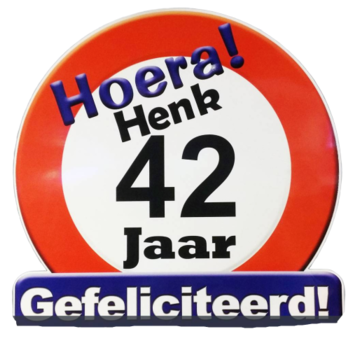 Leeftijd huldeschild met naam