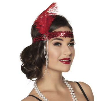 Flapper Hoofdband rood