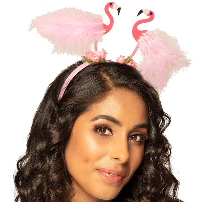 Roze Diadeem Flamingo's carnaval