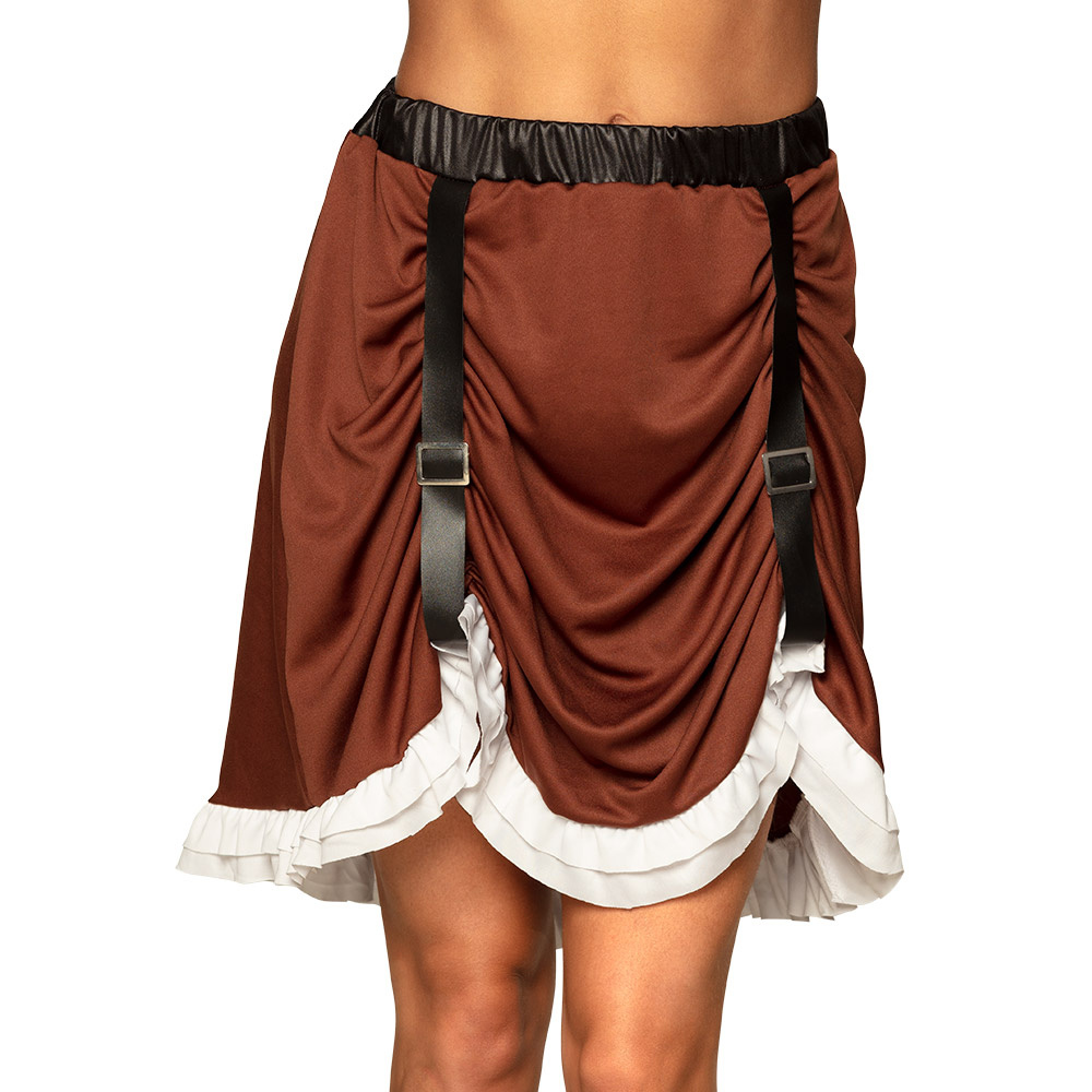 Steampunk Rokje Dames Bruin