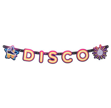 Kartonnen disco banner