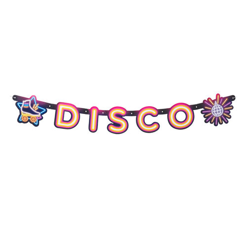 Kartonnen banner disco letters
