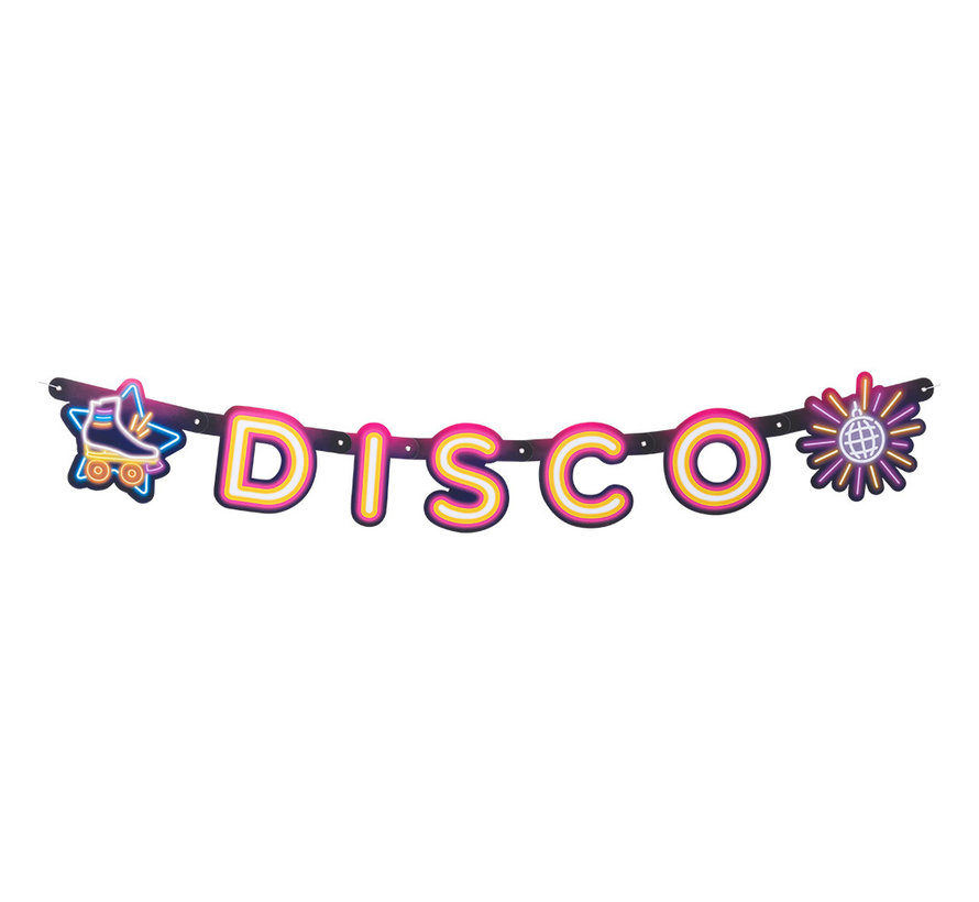 Kartonnen banner disco letters