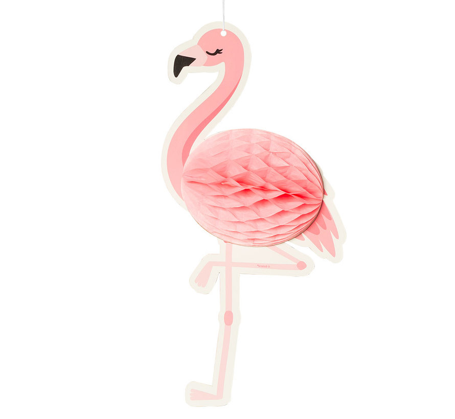 flamingo decoratie honinggraat roze