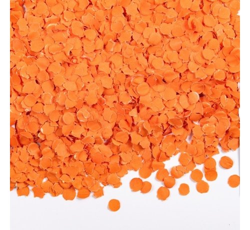 Zakje oranje confetti 100 gram