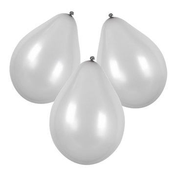 Zilveren latex ballonnen