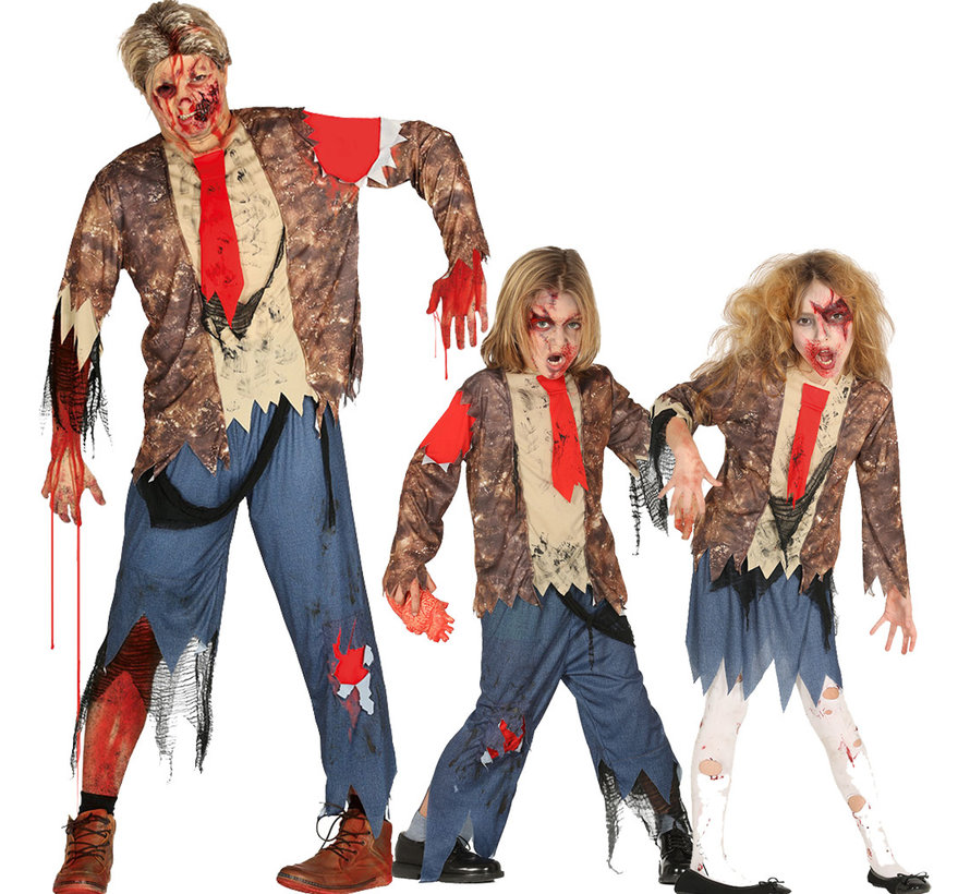 Familie zombie kostuum heren