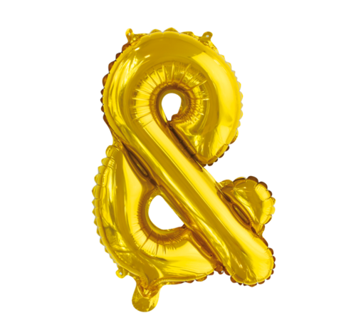 Goude folie ballon ampersand