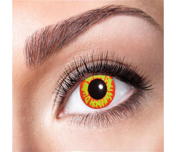 Gekleurde contactlenzen Rood/Geel