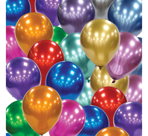 Chroom ballonnen gemengde kleuren