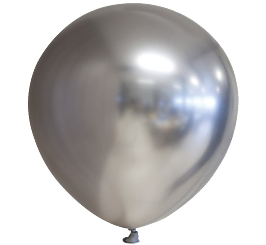 Latex Chroom ballonnen zilver-kleurig