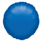 Blanco folieballon rond blauw